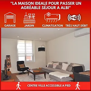 La Pause Du Savoir Albigeois - Garage - Climatisation - Centre Hébergement de vacances